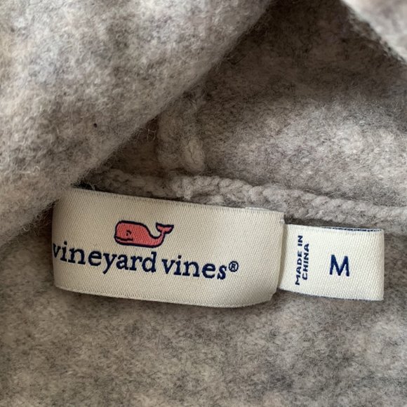 Vineyard Vines Gray Wool Blend Plush Hoodie Sweater - Picture 6 of 8